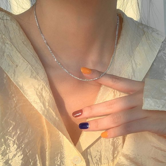 NEW 925 Sterling Silver Shiny Chain Necklace - Picture 4 of 11